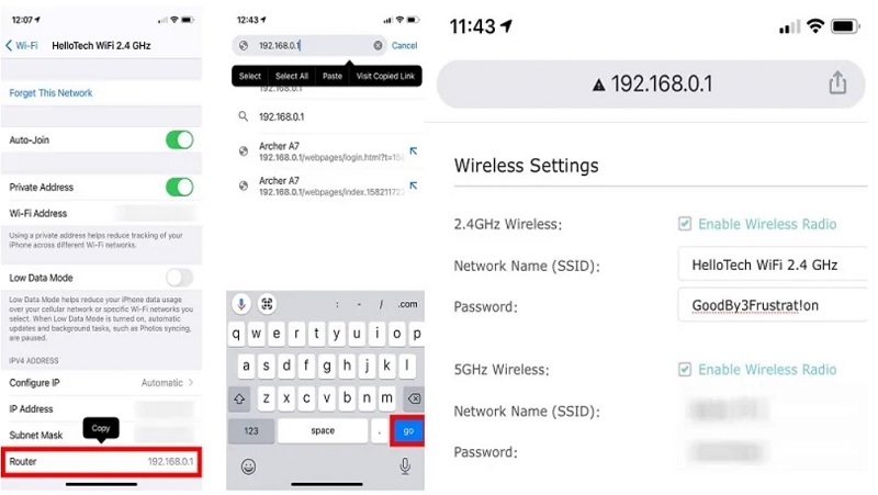 Cách xem mật khẩu Wi-Fi trên iOS thông qua thiết lập Router