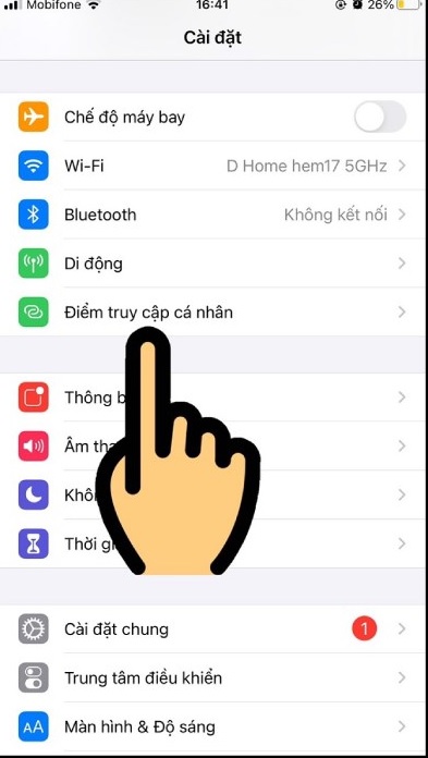 Cách xem mật khẩu Wifi qua điểm truy cập cá nhân trên iPhone