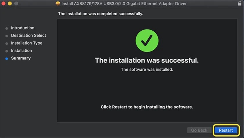 Macbook không nhận mạng dây qua USB Ethernet Adapter