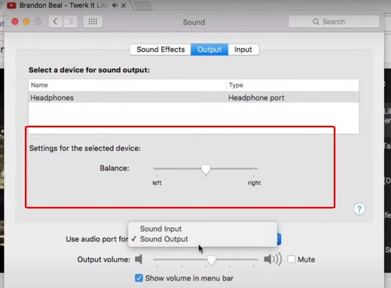 Cách tắt 1 bên loa Macbook