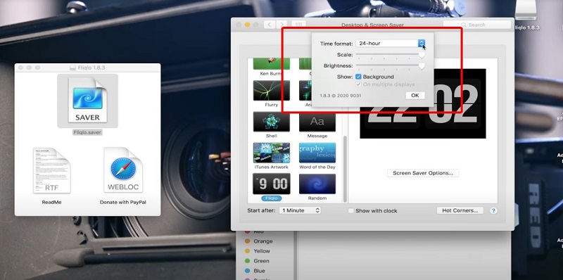 Cài đặt màn hình chờ Macbook đồng hồ siêu đẹp