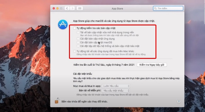 Cập nhật hệ thống và driver trên macbook