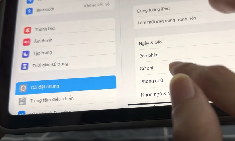 Cách sửa lỗi iPad bị đơ không tắt được nguồn bằng cách tắt nguồn iPad trong phần cài đặt