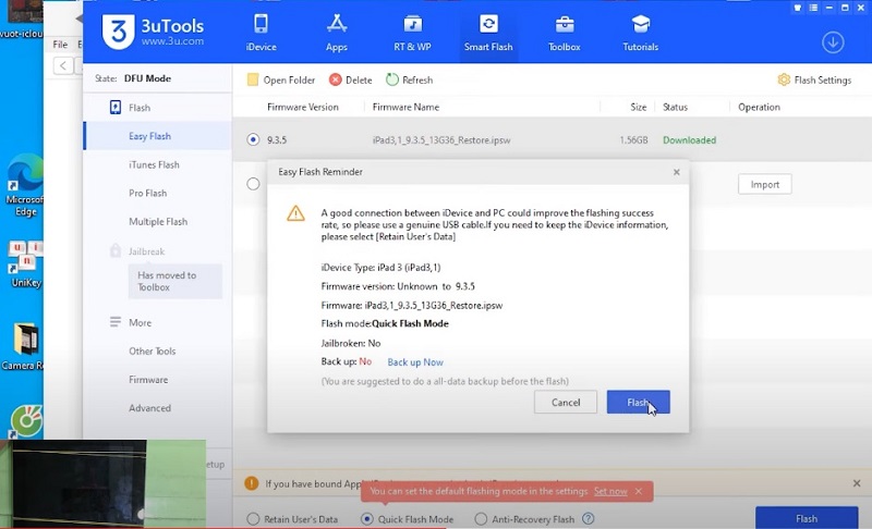 Sửa lỗi khóa kích hoạt iPad qua phần mềm 3uTools