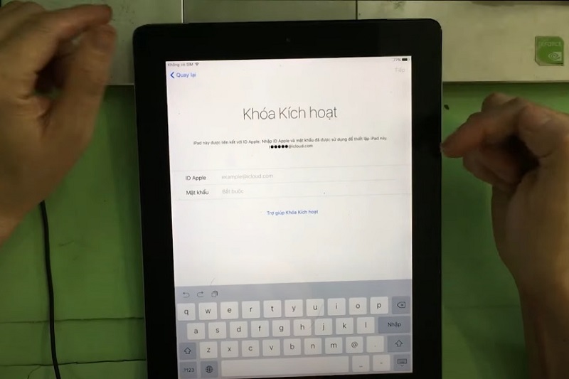 iPad chưa đồng bộ iTunes nhưng có tài khoản iCloud