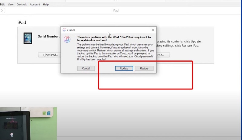 Cách khắc phục màn hình iPad bị nhấp nháy bằng khôi phục cài đặt gốc bằng cách Restore bằng iTunes