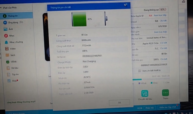 Pin iPad Air dùng được bao lâu?