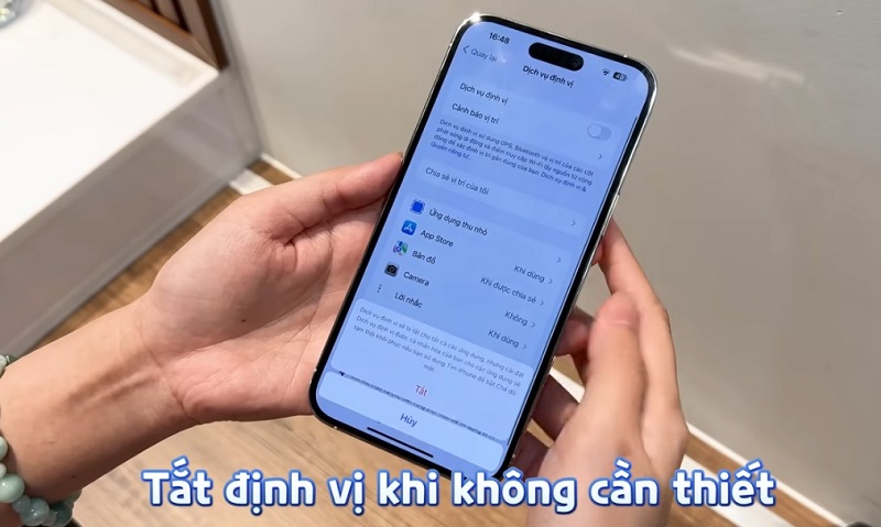 Tắt 4g, wifi, định vị, ứng dụng ngầm khi sạc iphone