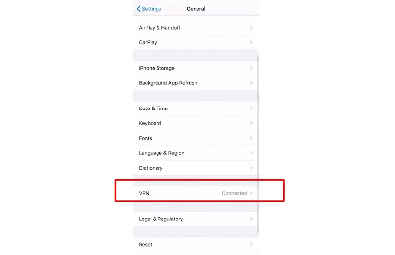Khắc phục lỗi tự ngắt kết nối wifi trên iPhone bằng cách kiểm tra VPN trên iPhone