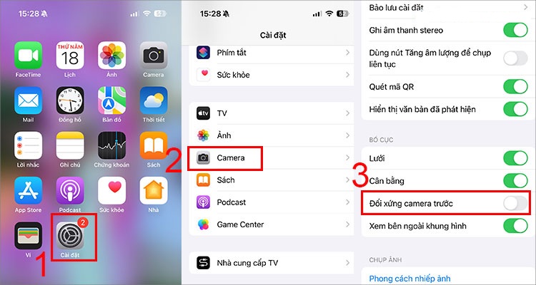 Chỉnh Camera iPhone bị ngược bằng cách chỉnh sửa trên ứng dụng Camera mặc định