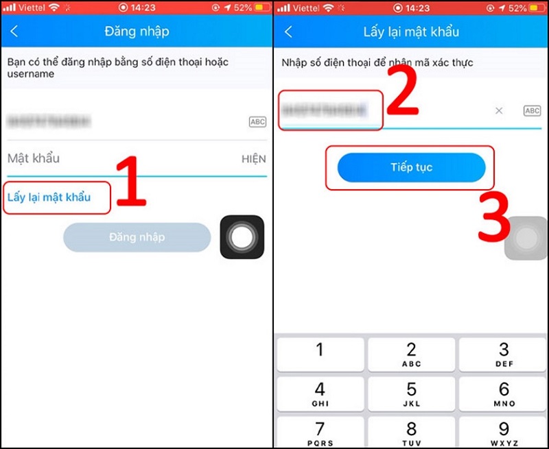 Cách lấy lại Zalo trên điện thoại bằng cách sử dụng số điện thoại đăng ký Zalo