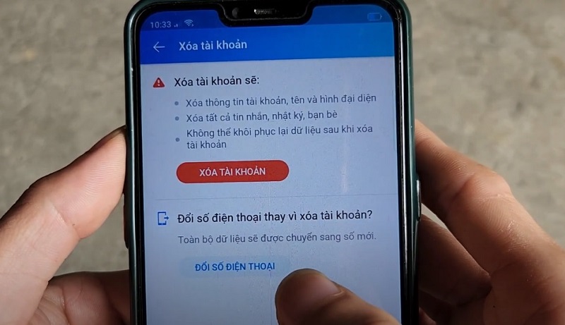 Xóa và tạo tài khoản Zalo mới