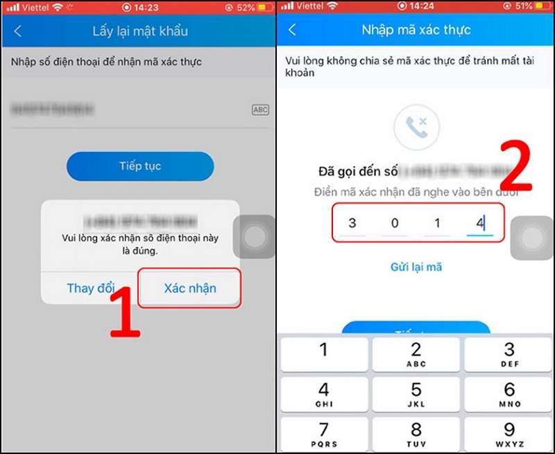 Cách lấy lại Zalo trên điện thoại bằng cách sử dụng số điện thoại đăng ký Zalo