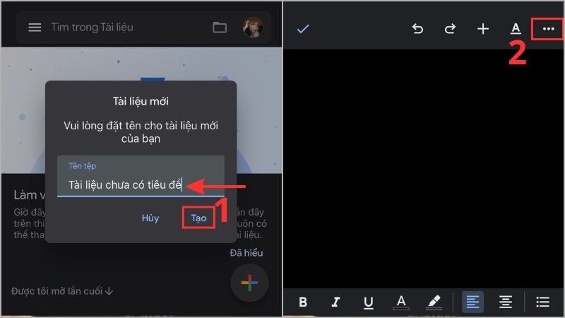 Cách tạo File .doc trên điện thoại