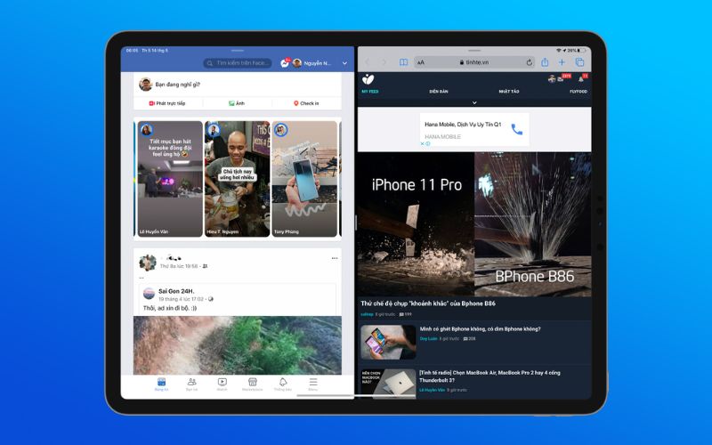 Thoát ra vào lại ứng dụng Facebook