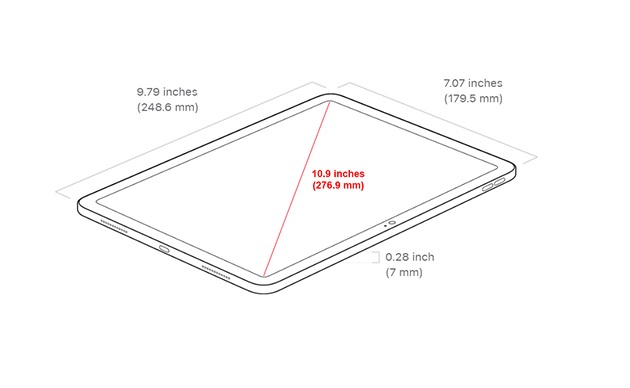 Kích thước iPad 10 (2022)