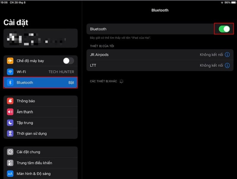 Khắc phục loa iPad bị nhỏ tiếng bằng cách kiểm tra kết nối Bluetooth