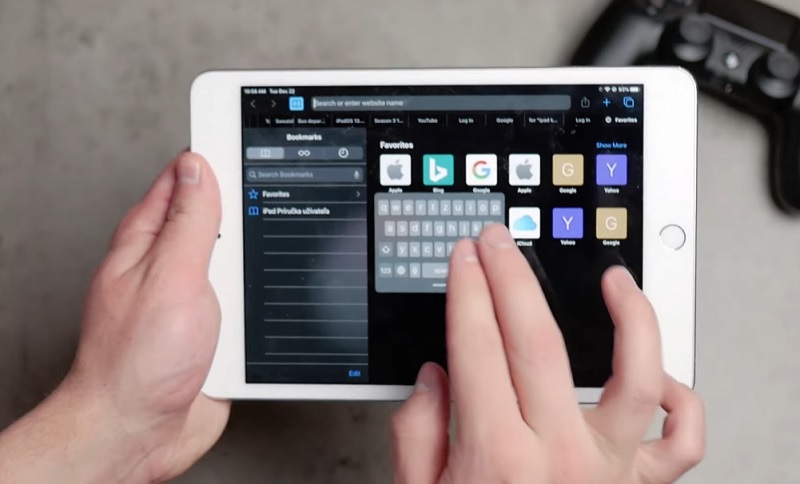 Bàn phím iPad bị thu nhỏ