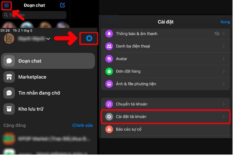 Cách đăng xuất Messenger trên iPad qua ứng dụng Messenger