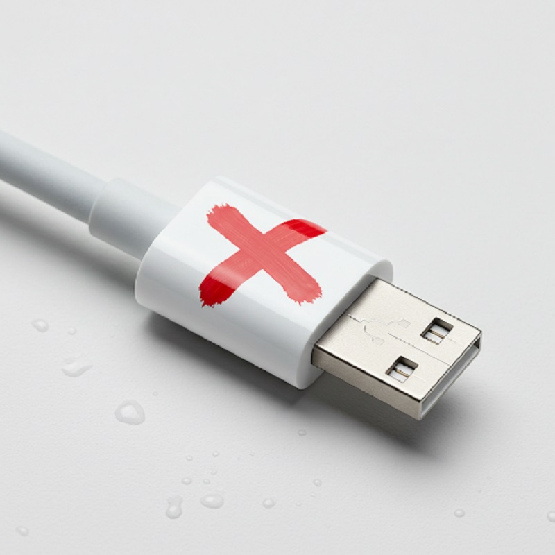 bảo vệ dây sạc Macbook Không để dây sạc nơi ẩm ướt