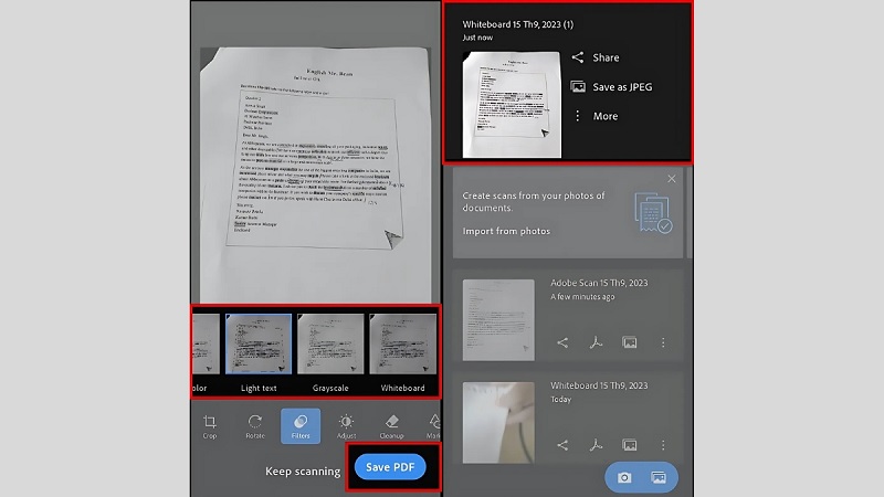 Cách scan ảnh bằng điện thoại​ bằng App Adobe Scan