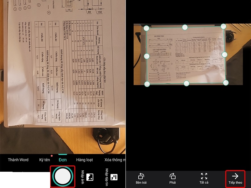 Sử dụng ứng dụng Clear Scan Scan bằng điện thoại Samsung