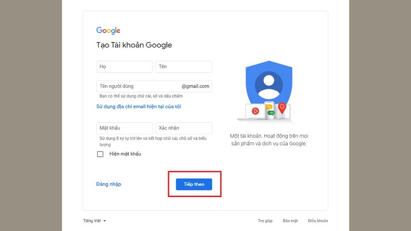 Hướng dẫn cách tạo Gmail bằng số điện thoại