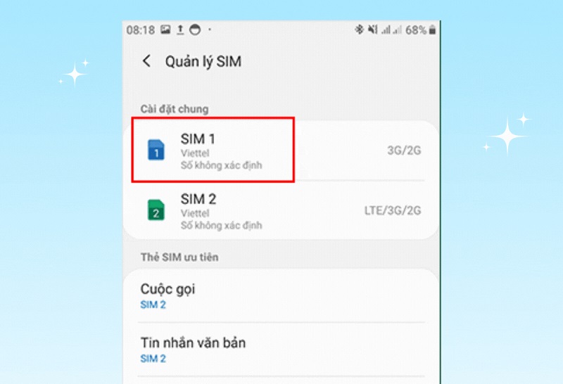 Cài đặt tin nhắn 2 SIM trên Samsung