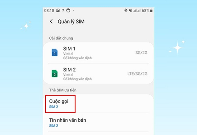 Cài đặt tin nhắn 2 SIM trên Samsung