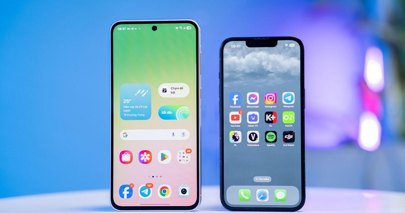 So sánh iPhone và Samsung chi tiết